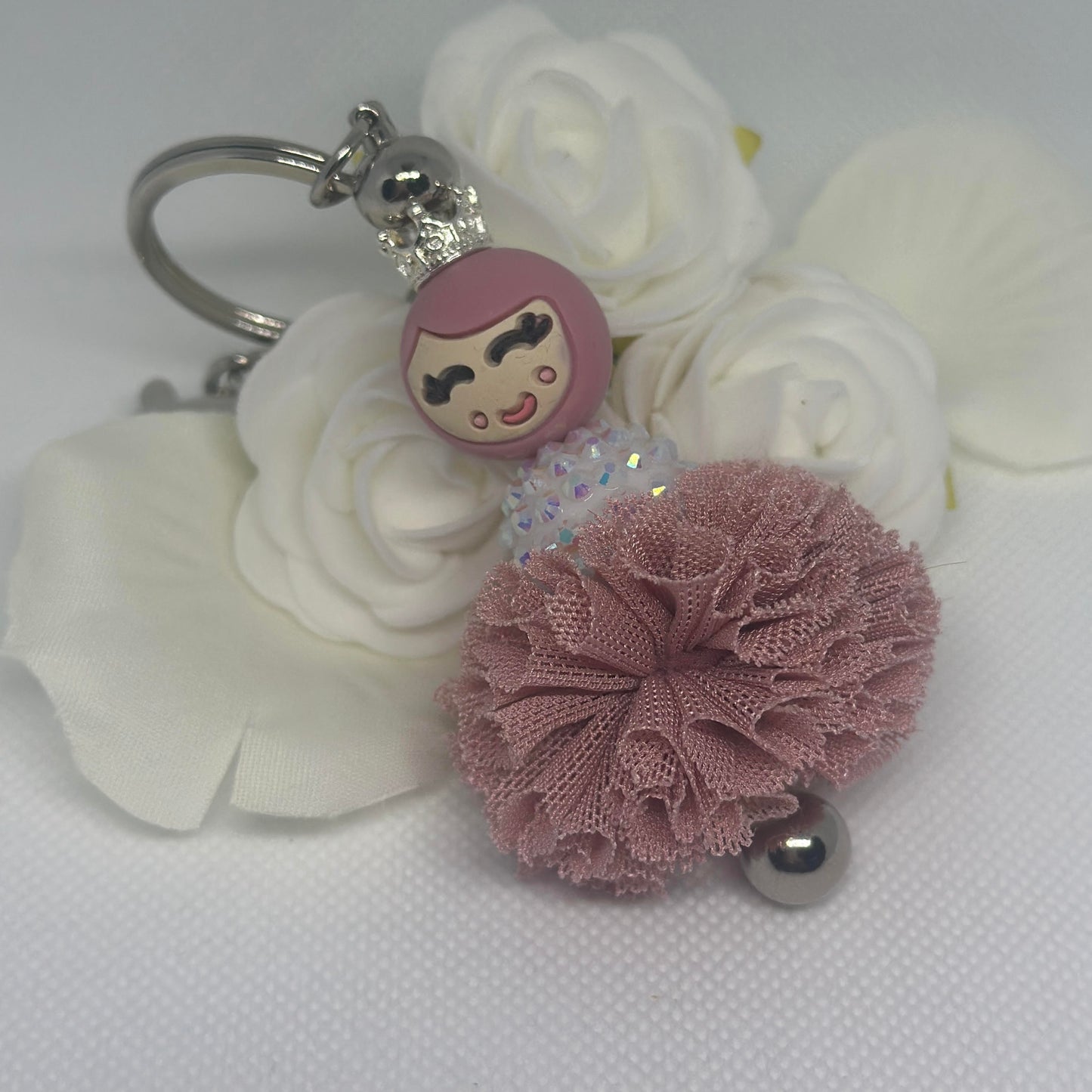 Staafjes sleutelhanger "Popje van Geluk" (Blush)