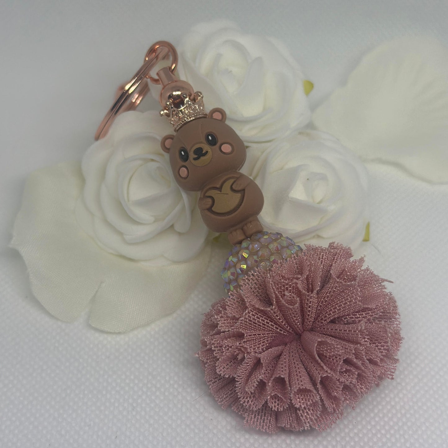 Staafjes sleutelhanger "Beertje van Liefde" (Blush)