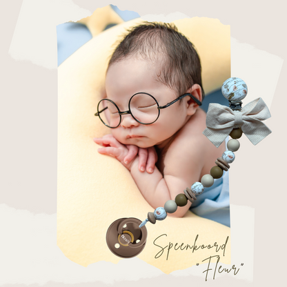 Speenkoord met STRIK"Fleur"