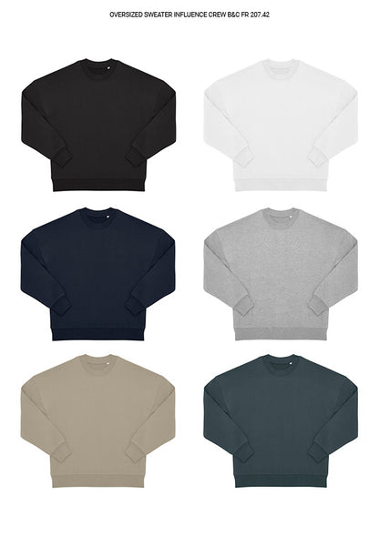 Oversized sweater met eigen DTF logo/tekening (Gender-Neutraal)