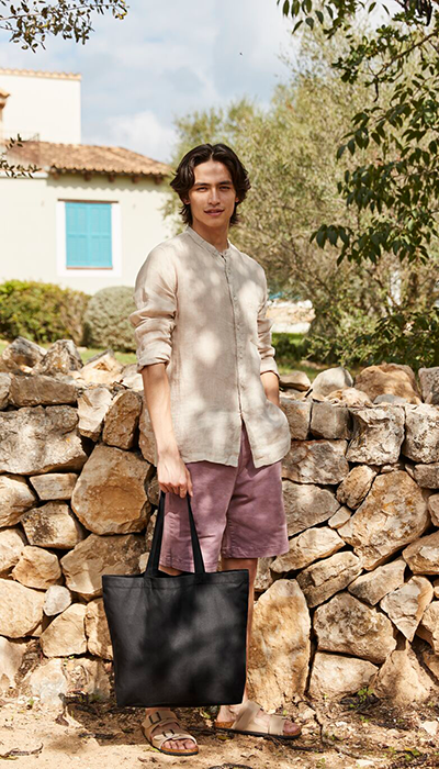 Recycled MAXI Tote "Bon Dia"