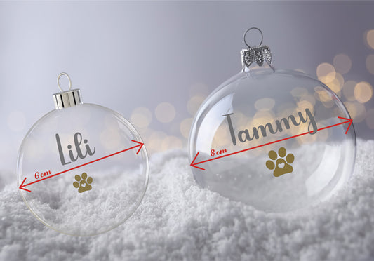 Mini Kerstbal "ANGEL" gepersonaliseerd (Kunststof) 6mm