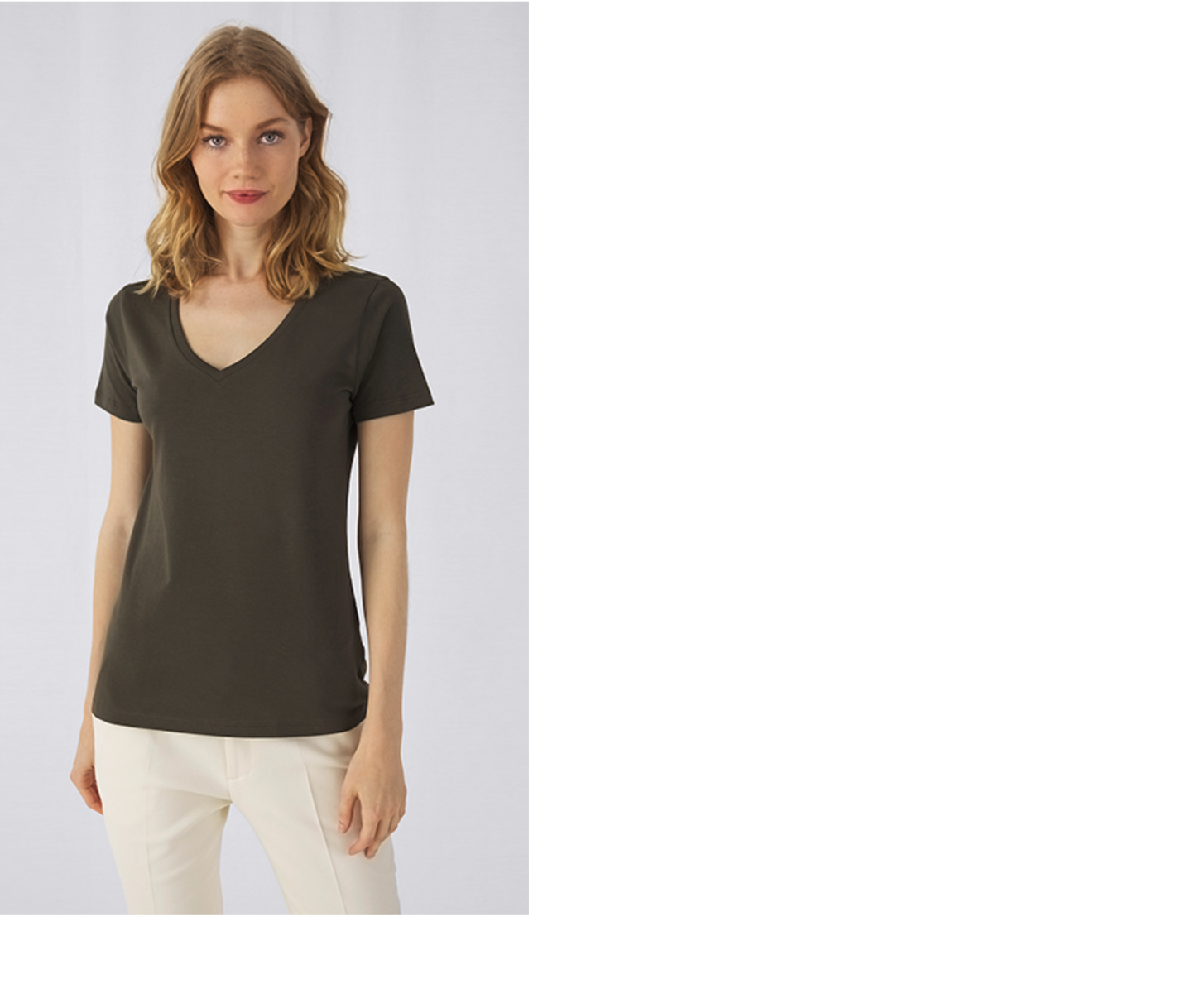 T-shirt (V Hals)met je eigen Naam/Logo/Tekst (kopie)