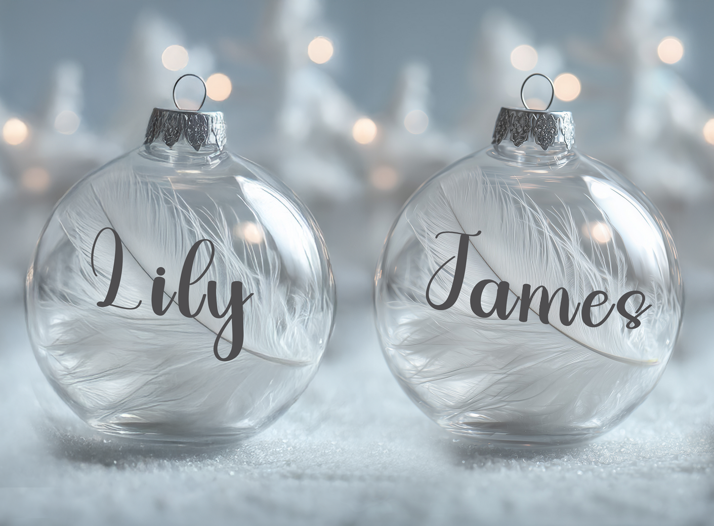 Kerstbal "ANGEL" gepersonaliseerd (Kunststof)