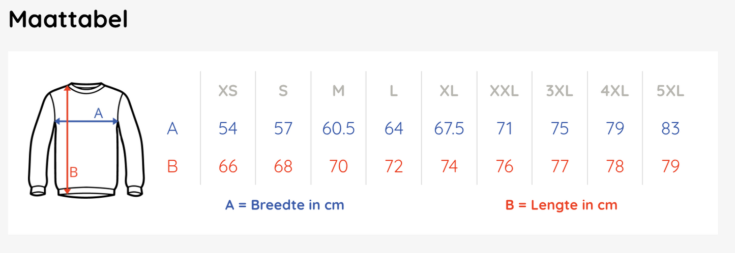 Oversized sweater met eigen DTF logo/tekening (Gender-Neutraal)