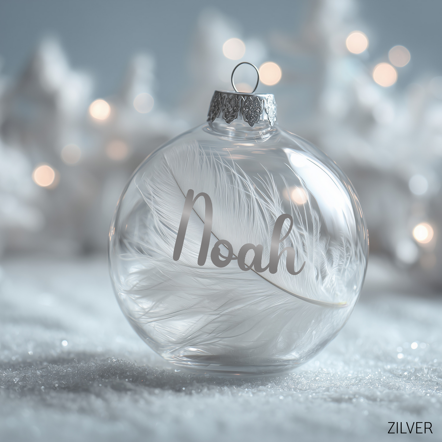 Kerstbal "ANGEL" gepersonaliseerd (Kunststof)