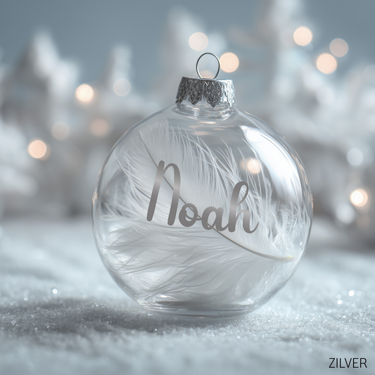 Kerstbal "ANGEL" gepersonaliseerd (Kunststof)