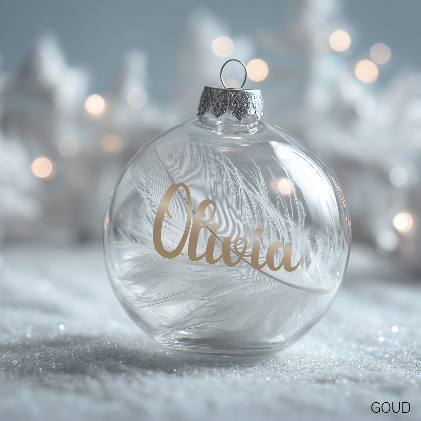 Kerstbal "ANGEL" gepersonaliseerd (Kunststof)