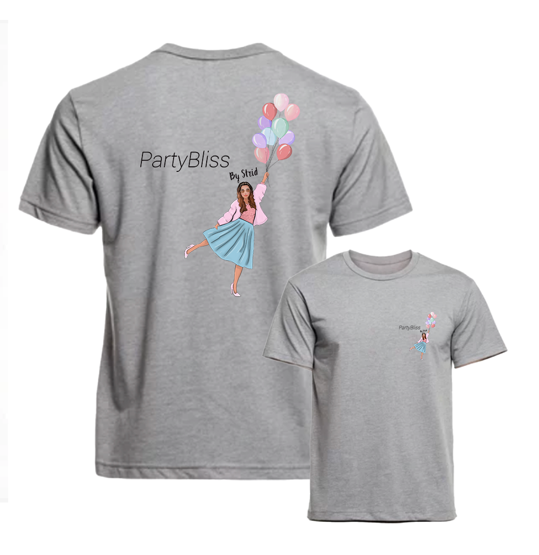 T-Shirt met EIGEN logo. (DTF voor en achteraan)