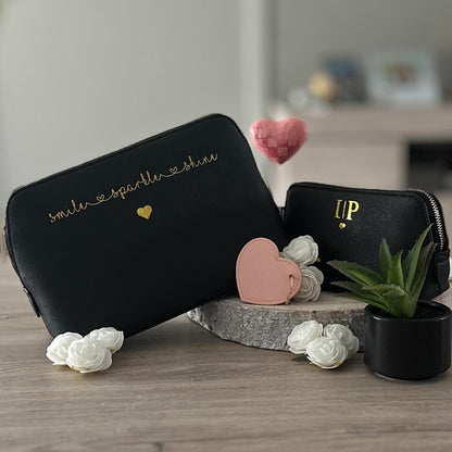 SETJE! Luxe toilettas + make-uptasje (GRATIS sleutelhanger)