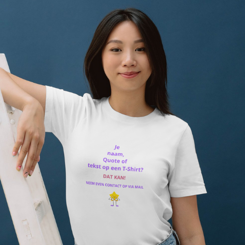 T-shirt met je eigen Naam, tekst of quote