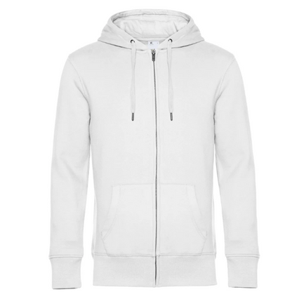 Zipped Hoodie met eigen logo/tekst.
